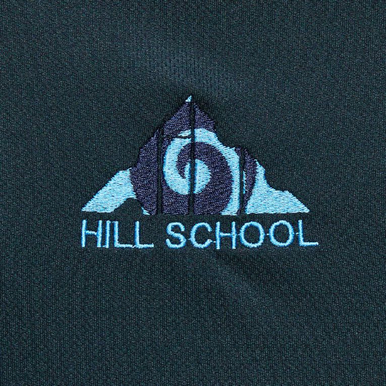 Schooltex Pukekohe Hill Short Sleeve Polo with Embroidery, Navy/Sky, hi-res