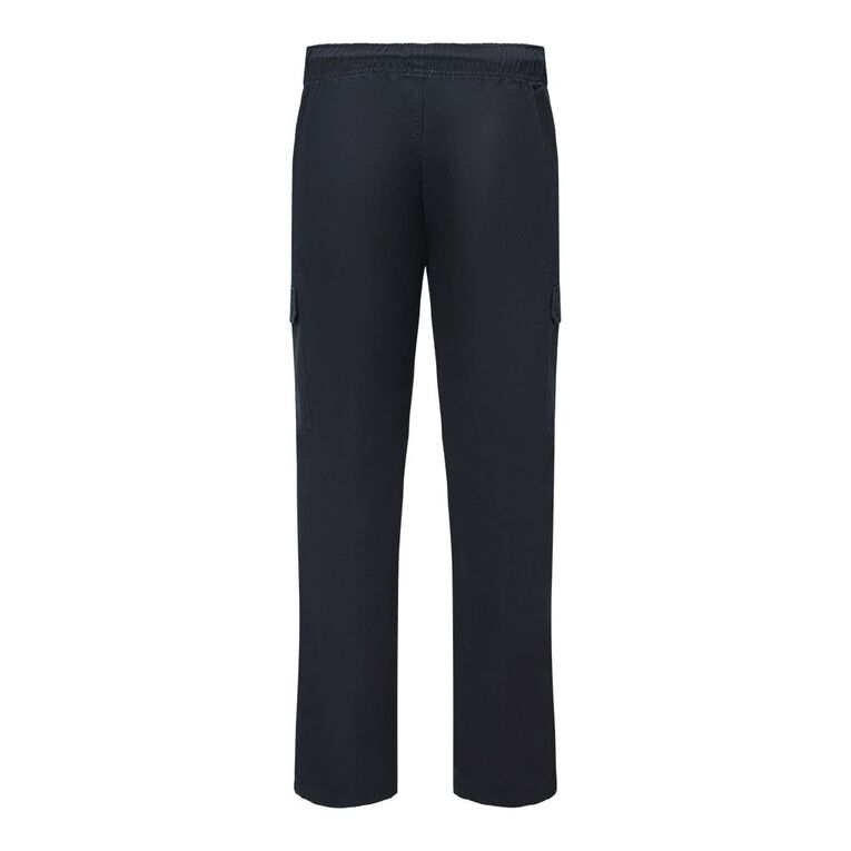 H&H Men's Elastic Waist Cargo Pants, Black, hi-res