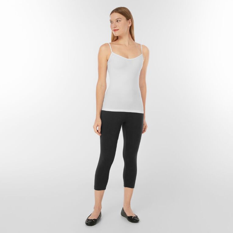 H&H Women's 3/4 Leggings, Black, hi-res