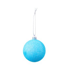 Wonderland Glitter Christmas Baubles 6cm Ice Blue 10 Pack