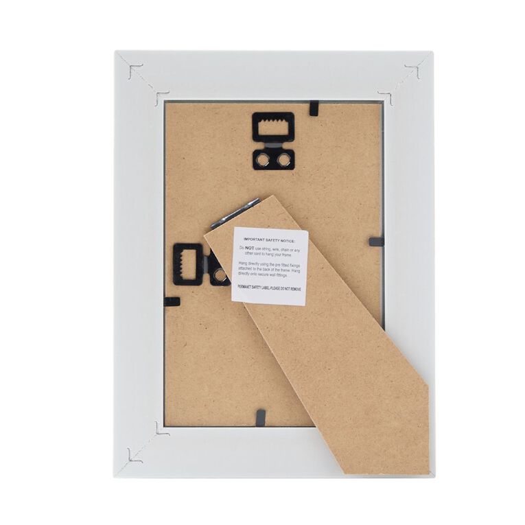 Living & Co Rustic Photo Frame 4in x 6in White, , hi-res