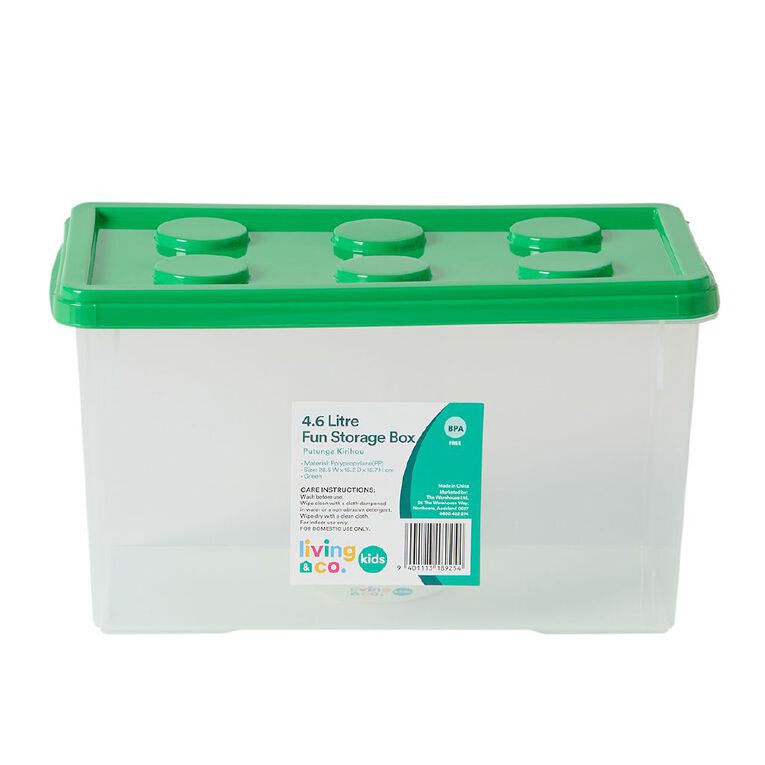 Living & Co Kids Fun Storage Box Green, , hi-res