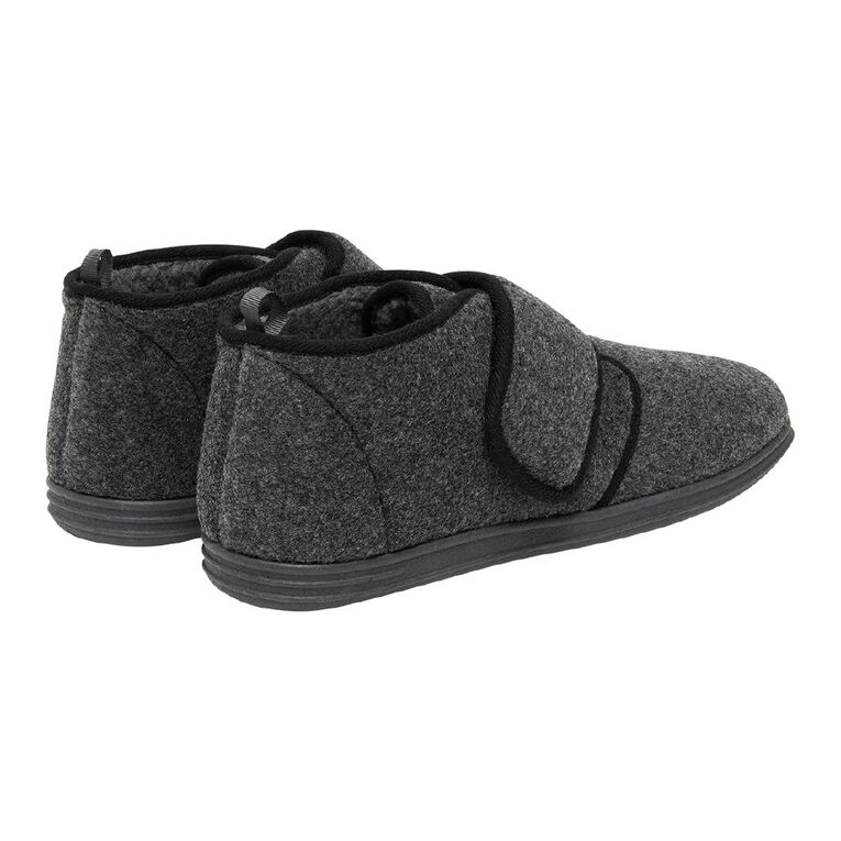 H&H Men's Gerald Memory Foam Slipper Boots, Grey, hi-res