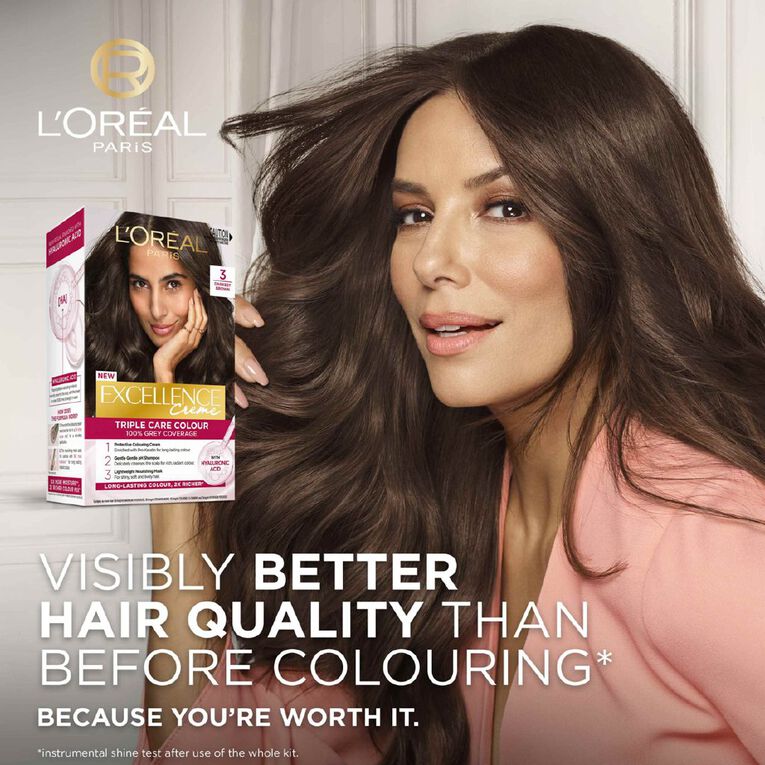 L'Oreal Paris Excellence Creme Hair Colour Darkest Brown 3, , hi-res