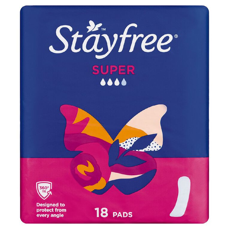 Stayfree Super Pads 18 Pack, , hi-res