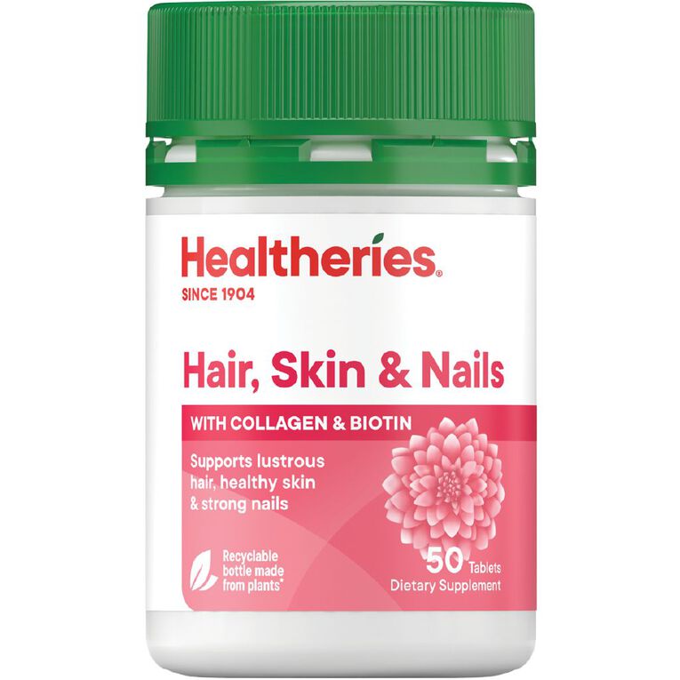 Healtheries Hair Skin & Nails 50 Tablets, , hi-res