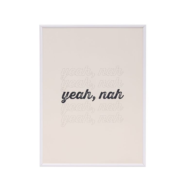 Living & Co Framed Print Yeah Nah, , hi-res