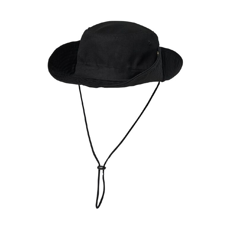 H&H Men's Button Cricket Hat, Black, hi-res
