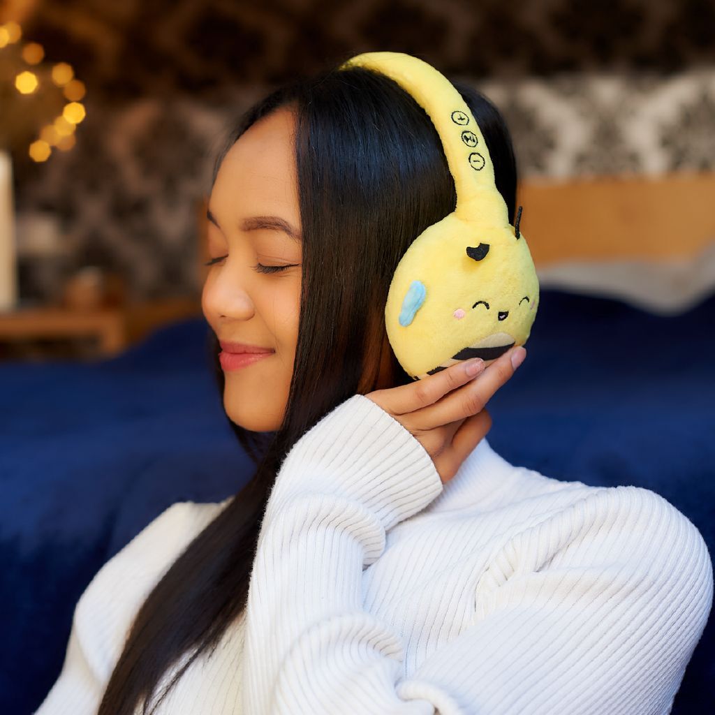 Squishmallows Plüsch Bluetooth-Kopfhörer 'Leonard' – Weiche Over-Ear-Kopfhörer Mit Mikrofon, Verstellbar