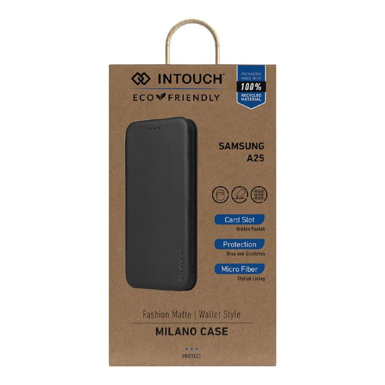 INTOUCH Samsung A25 Milano Wallet - Black, , hi-res