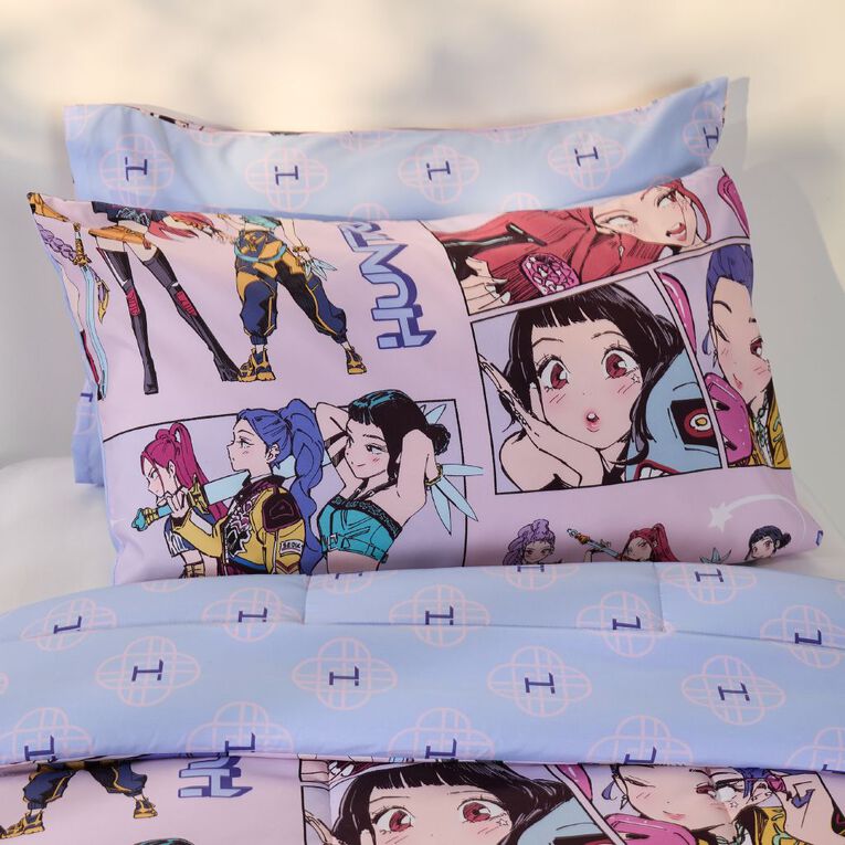 KPop Demon Hunters Comforter Set 2 Piece Double, , hi-res