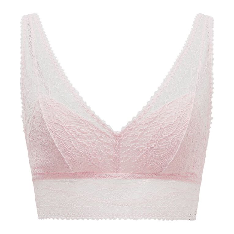 H&H Women's Sia Lace Bralette, Pink Light, hi-res