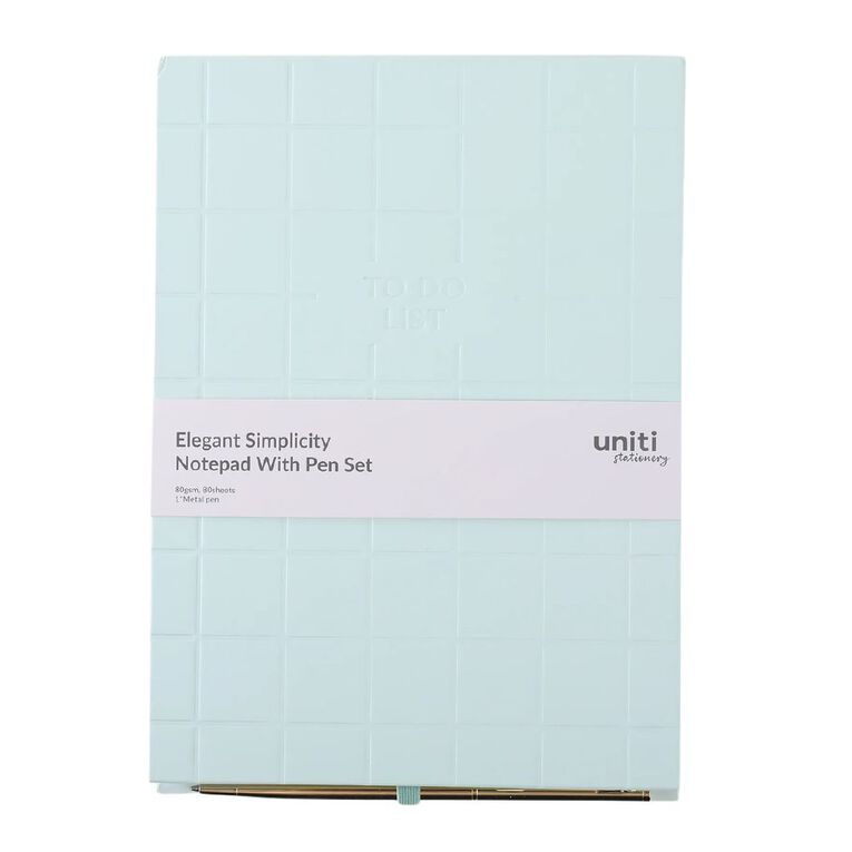 Uniti Stationery Elegant Simplicity Notepad With Pen Set, , hi-res