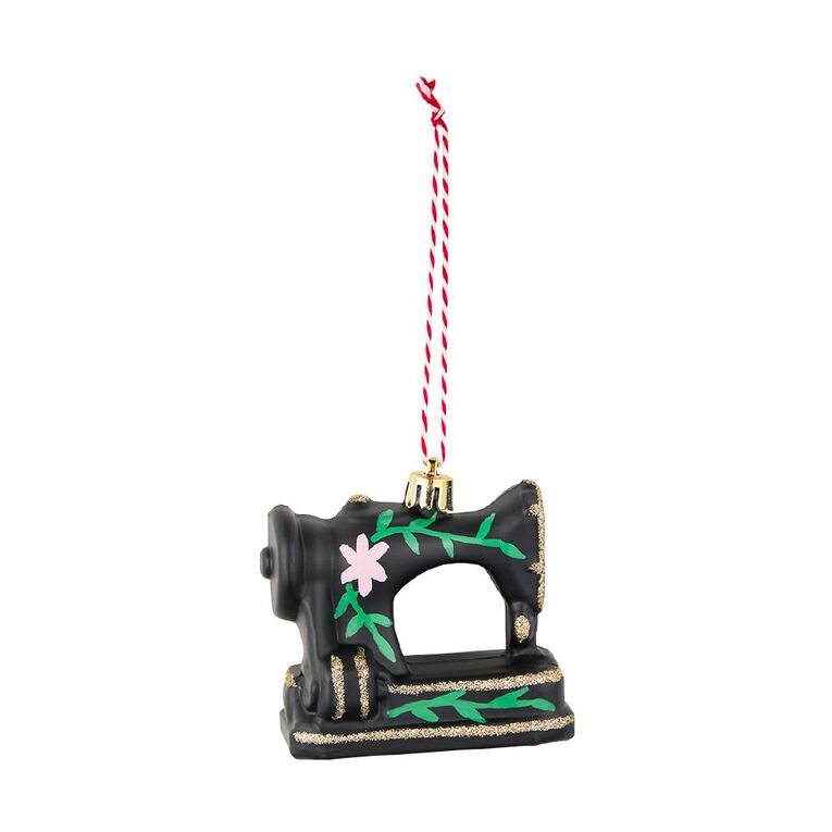 Wonderland Fun Festive Sewing Machine 7cm Christmas Tree Decoration, , hi-res