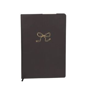 Uniti Stationery Urban Noir Bow Black A4 Hard Cover Notebook