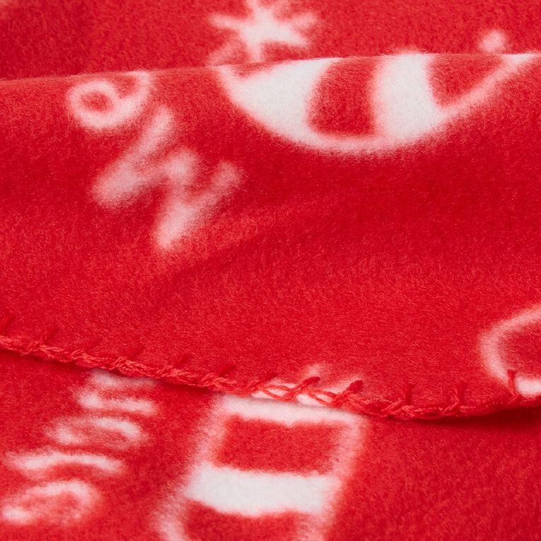 Wonderland Christmas Throw Red 127cm x 152cm, , hi-res
