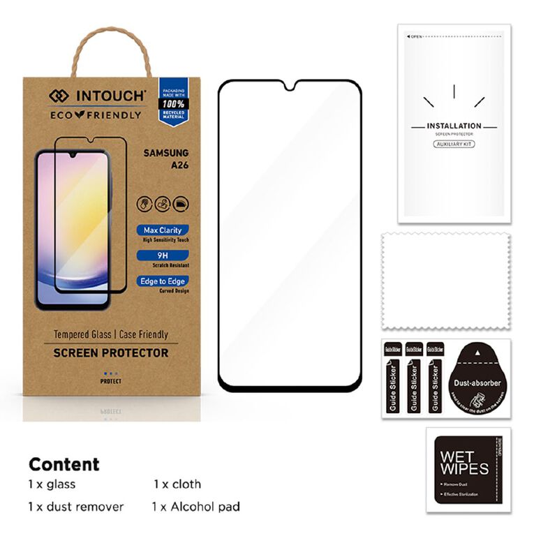 INTOUCH Samsung A17/A26 Glass Screen Protector Clear, , hi-res