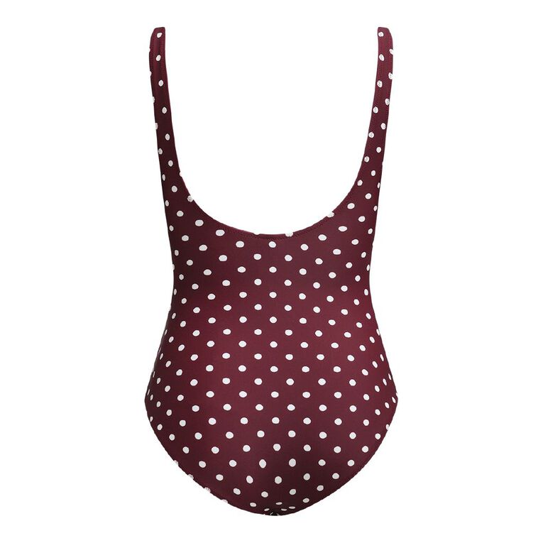 H&H Women's Padded Cup Swimsuits, Red Dark, hi-res
