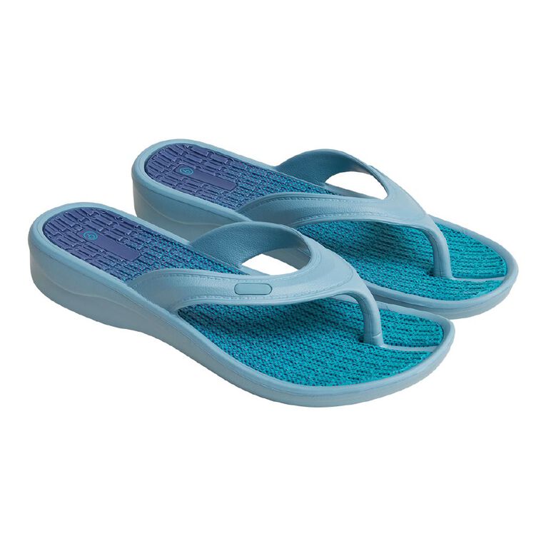 H&H Women's Sporty Jandals, Aqua, hi-res