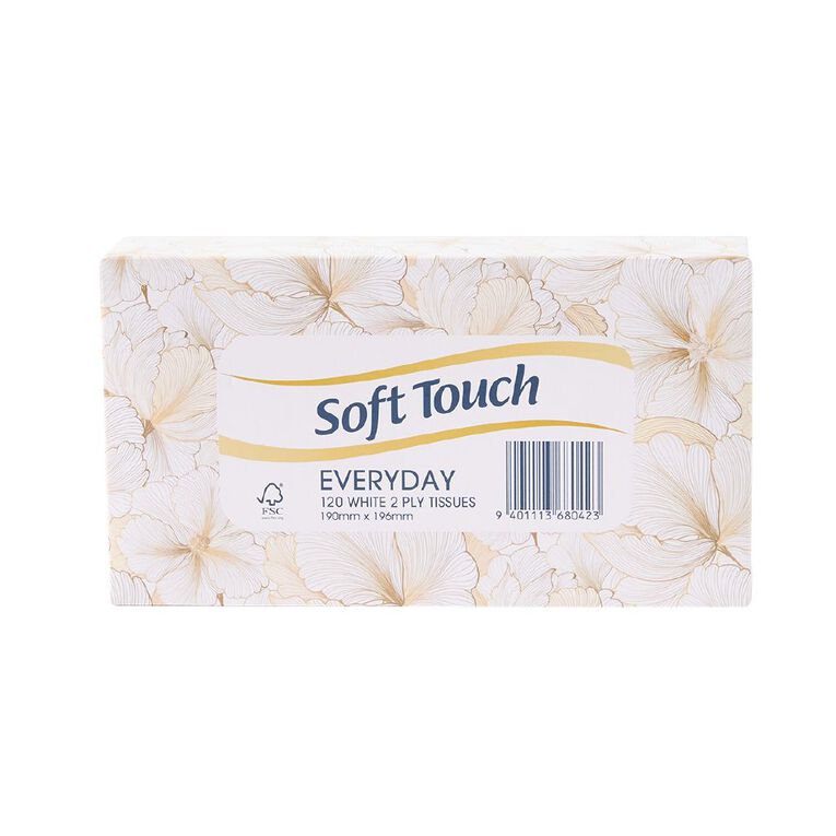 Soft Touch Facial Tissues 2-Ply 120 Pack, , hi-res