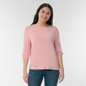 H&H Women's 3/4 Sleeve Knot Detail Top