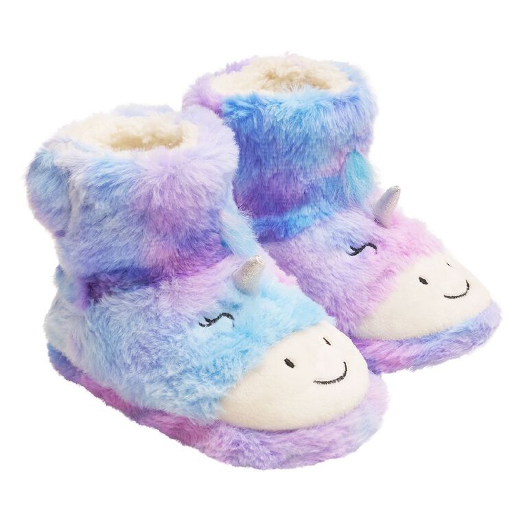 Young Original Junior Kids' Unicorn Slipper Boots, Multi-Coloured, hi-res