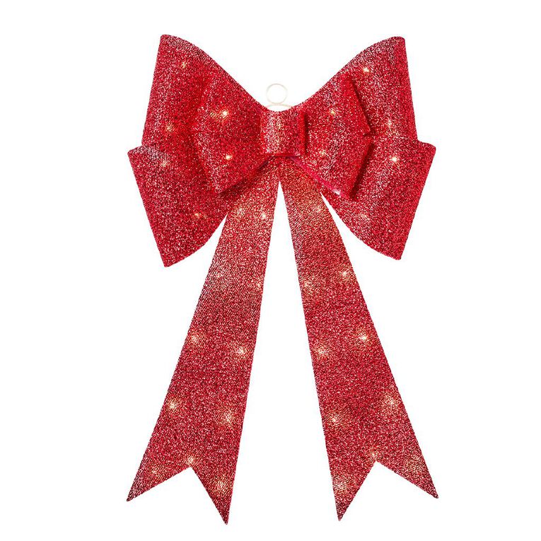 Wonderland Jumbo Bow with 45 LED Assorted 68cm, , hi-res