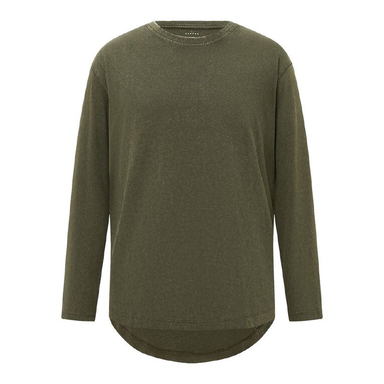 Garage Men's Acid Wash Tee, Green Dark, hi-res