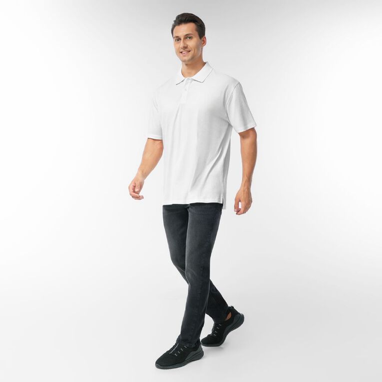 H&H Men's Relaxed Fit Polo, Cream, hi-res