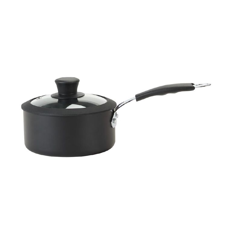 Living & Co Ceramic Saucepan Black 16cm, , hi-res