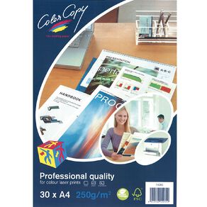 Color Copy Digital Laser Paper 250gsm A4 White 30 Pack