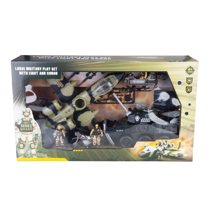 Large Military Vehicle Set With Light and Sound, , hi-res
