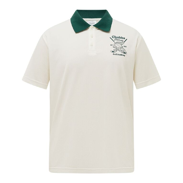 Universal Happy Gilmore Men's Golf Polo, Cream, hi-res