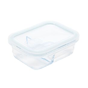 Living & Co 2 Compartment Glass Meal Prep Container Clear 620ml
