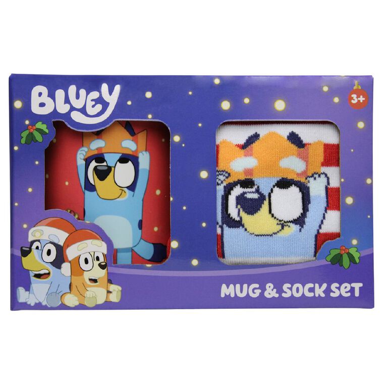 Bluey Novelty Mug and Socks Red, , hi-res