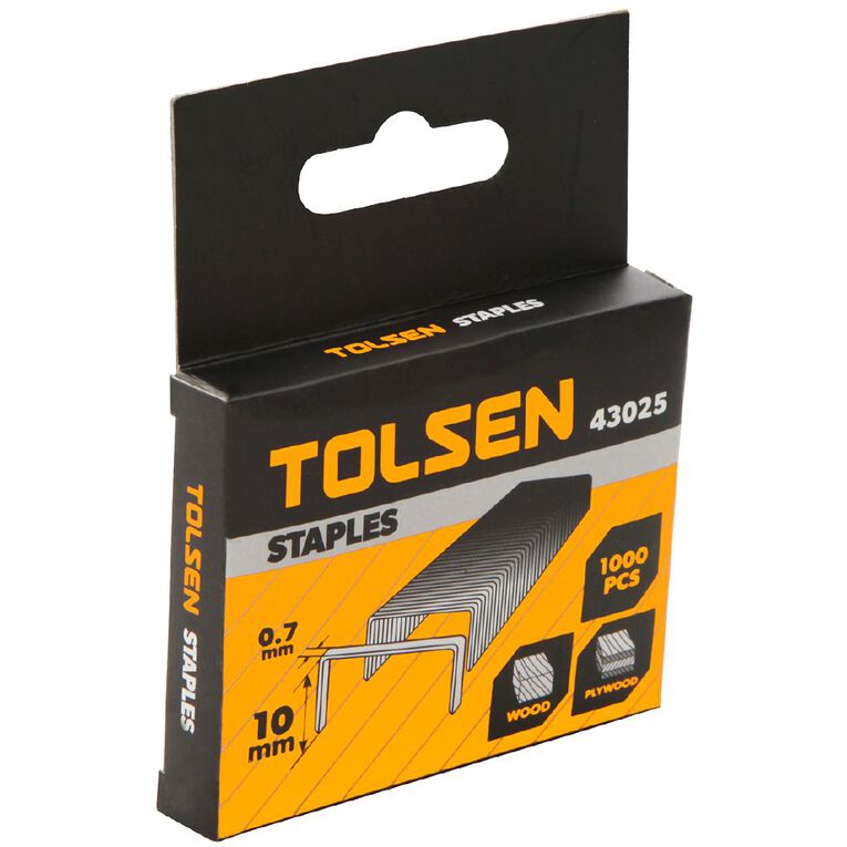 Tolsen Staples 1000 Piece 0.7mm x 10mm, , hi-res