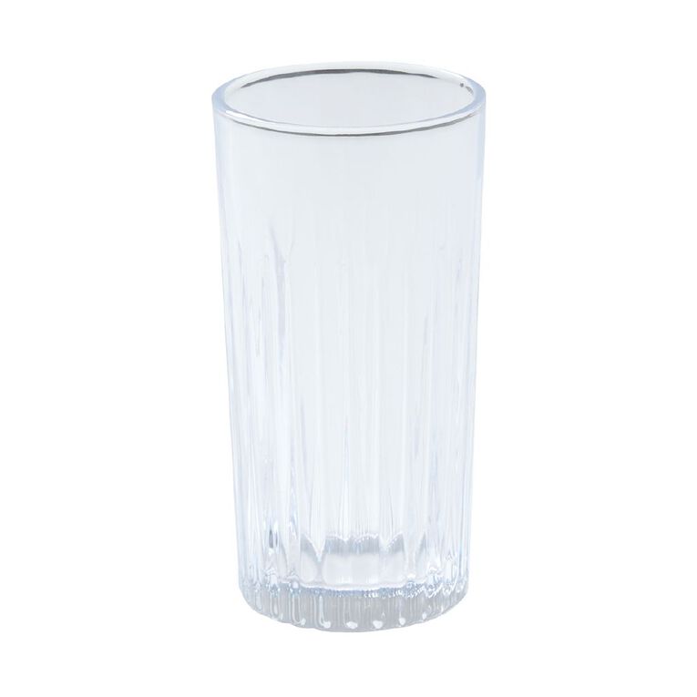 Living & Co Oslo Glass Tumbler Tall Clear 4 Pack, , hi-res