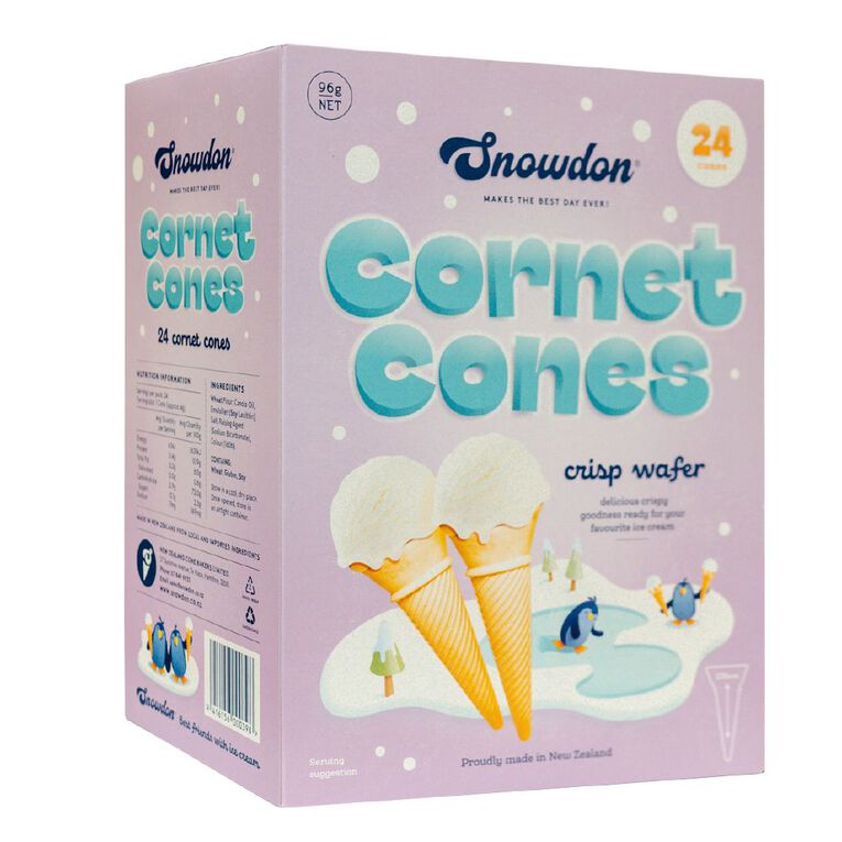 Snowdon Cornet Ice Cream Cones 24 Pack, , hi-res