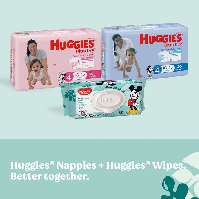 Huggies Baby Wipes Clutch Unscented 32 Pack, , hi-res