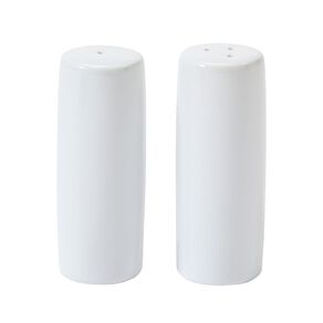 Living & Co Coupe Porcelain Salt & Pepper Shakers Set White 2 Pack
