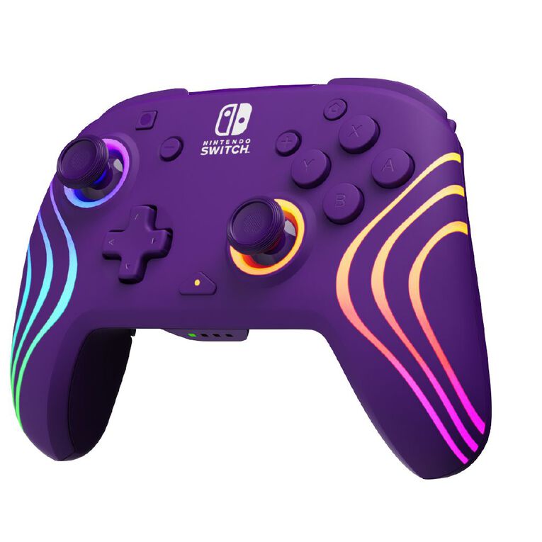 PDP Afterglow Wave Wireless Nintendo Switch Controller Purple, , hi-res