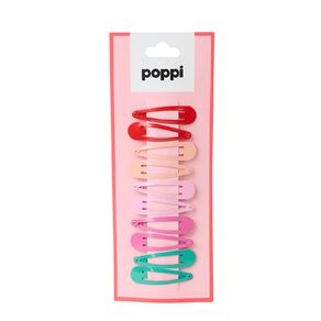 Poppi Snap Clips 10 Pack Pink