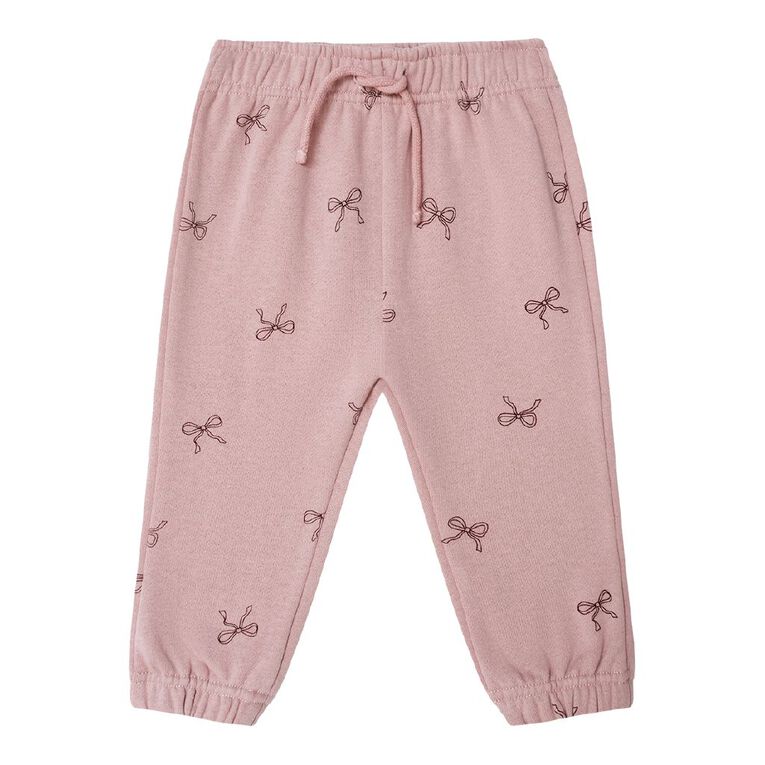 Young Original Babies' Printed Trackpants, Pink Mid, hi-res