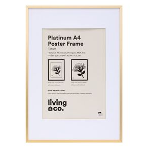 Living & Co Platinum Poster Frame A3/A4 Gold