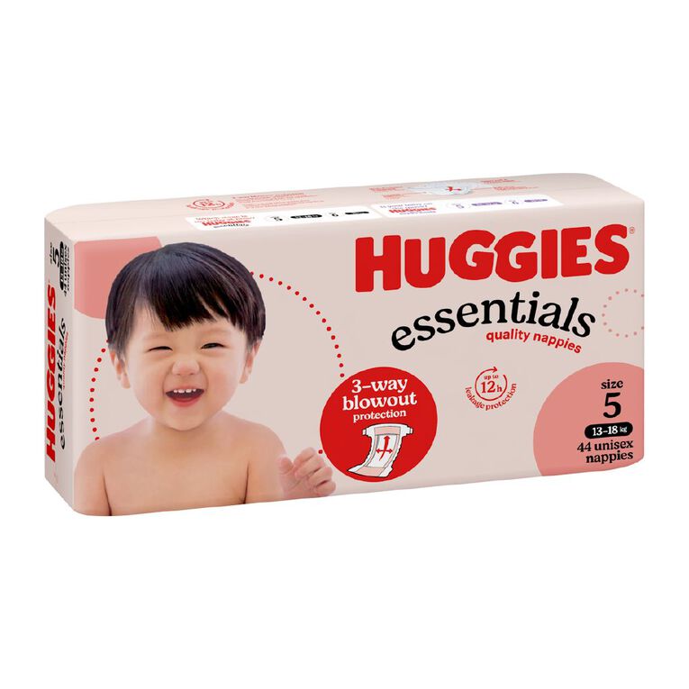 Huggies Essential Nappy Size 5 13-18kg 44 Pack, , hi-res