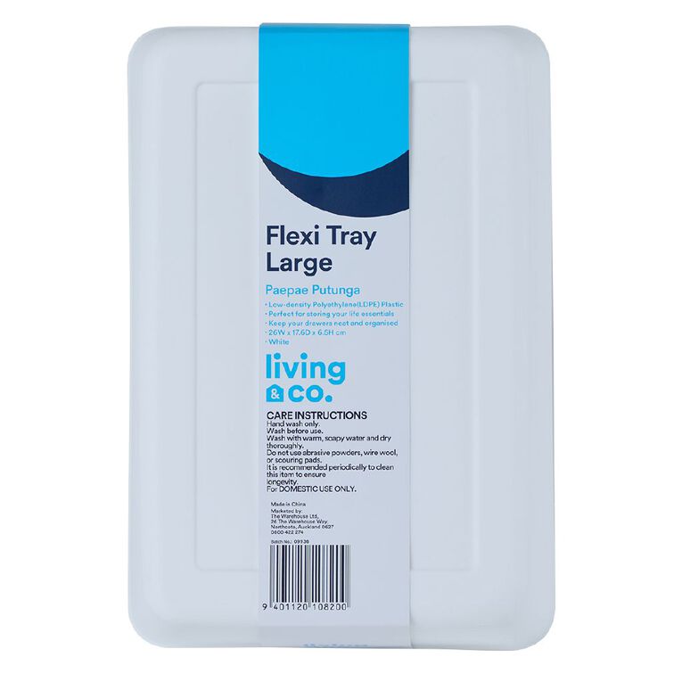 Living & Co Flexi Tray White, , hi-res
