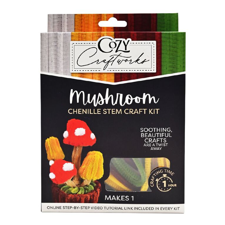 Uniti Adults Chenille Stem Mini Mushroom, , hi-res