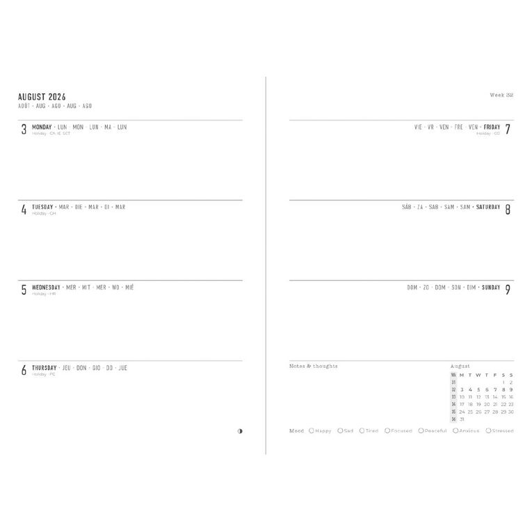 Letts of London Diary Mid Year A5 Week to View Conscious Sage 2026 2027, , hi-res
