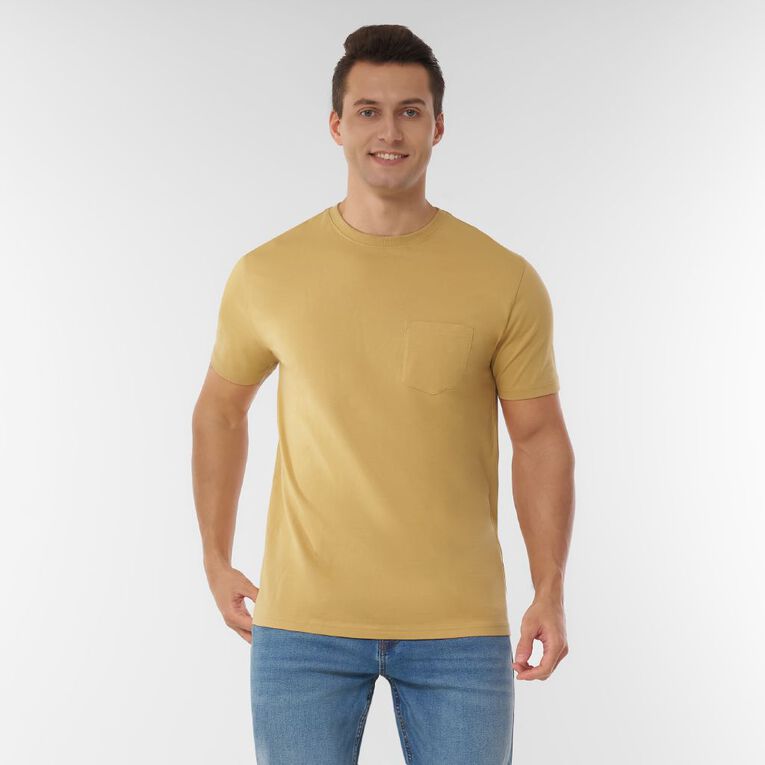 H&H Men's Regular Fit Pocket Tee, Yellow Light, hi-res