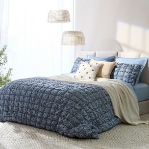 Living & Co 3 Piece Comforter Set Bubble Blue
